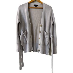 J Crew Women's XXS Button Cardigan Split Sides Oversized Layering Preppy‎ Beige